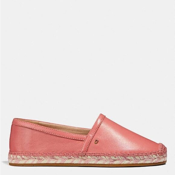 Coach Pink Espadrille Slip-On Shoes - Picture 1 of 8